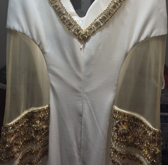 Off White & Gold formal dress - Picture 6 of 8